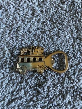 Silver Holiday Bus Bottle Opener - Unbranded
